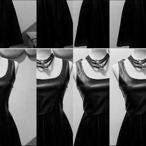 Knee length  faux leather dress